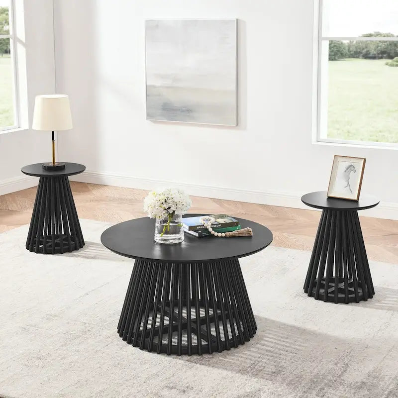 Ensemble table à manger ronde avec chaises Parsons en similicuir blanc, plusieurs options de pièces