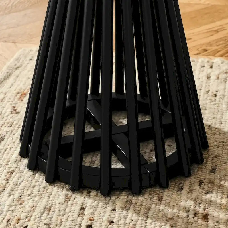 Ensemble table à manger ronde avec chaises Parsons en similicuir blanc, plusieurs options de pièces