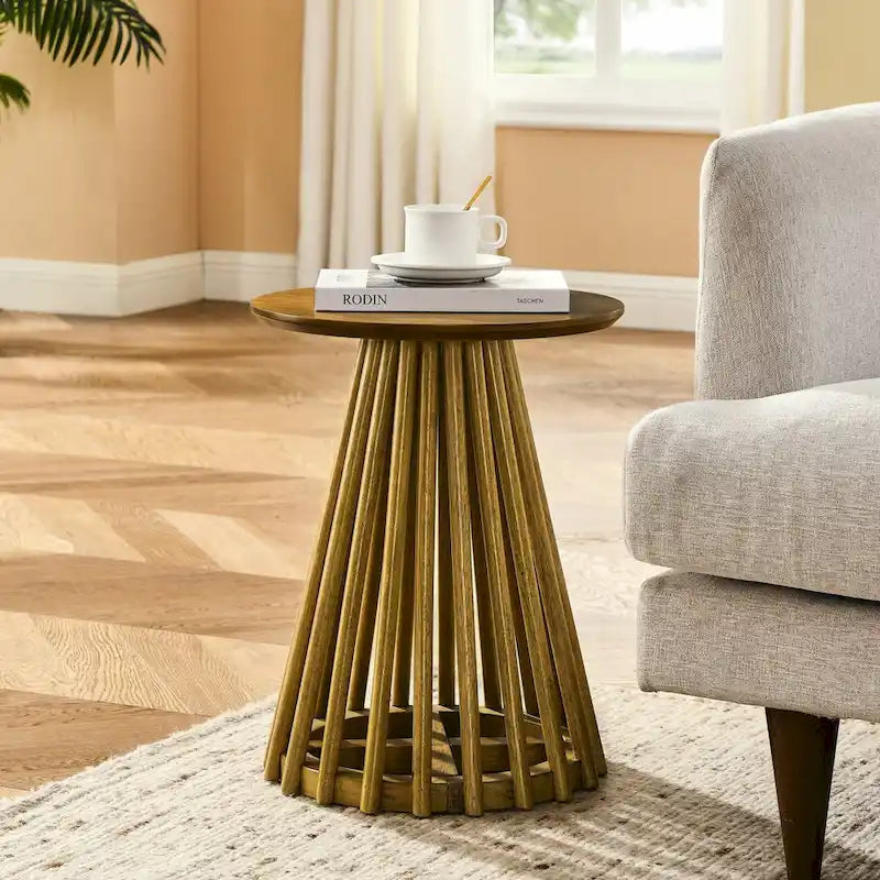Ensemble table à manger ronde avec chaises Parsons en similicuir blanc, plusieurs options de pièces