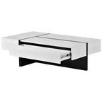 Table basse rectangulaire moderne et simple, meuble de salon, table de cocktail à surface brillante, table centrale pour canapé