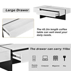 Table basse rectangulaire moderne et simple, meuble de salon, table de cocktail à surface brillante, table centrale pour canapé