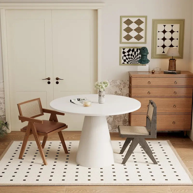 Table à manger ronde rétro