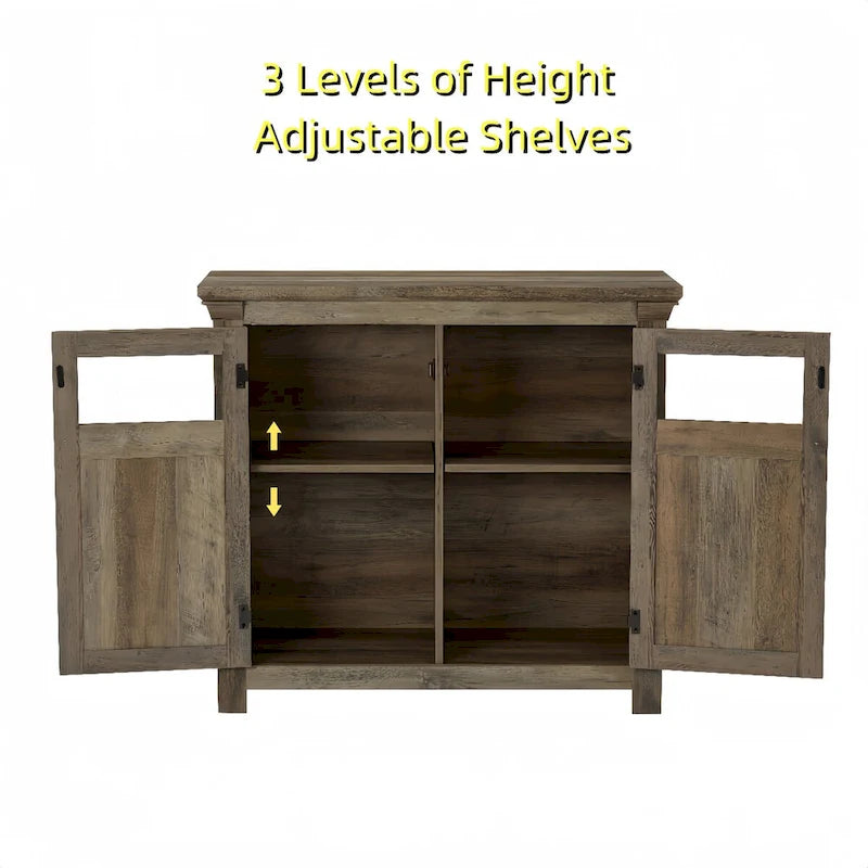 Meuble de rangement 2 portes grand buffet enfilade
