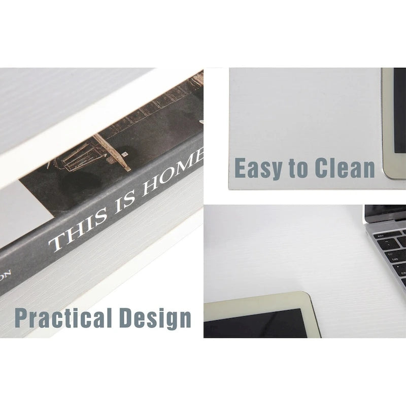 Bureau de 48 po avec tiroirs, poste de travail informatique contemporain pour bureau à domicile