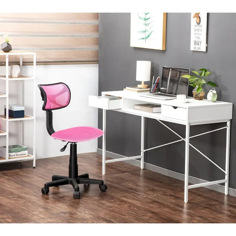 Bureau de 48 po avec tiroirs, poste de travail informatique contemporain pour bureau à domicile