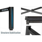 Bureau de 48 po avec tiroirs, poste de travail informatique contemporain pour bureau à domicile