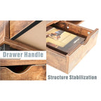 Bureau de 48 po avec tiroirs, poste de travail informatique contemporain pour bureau à domicile