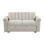 Canapé convertible capitonné avec couchage escamotable
