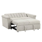 Canapé convertible capitonné avec couchage escamotable