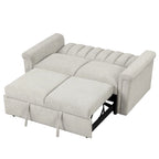 Canapé convertible capitonné avec couchage escamotable