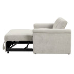 Canapé convertible capitonné avec couchage escamotable