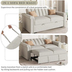 Canapé convertible capitonné avec couchage escamotable