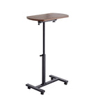 Table d'appoint en C Mieres, table de canapé avec cadre en métal et plateau pivotant à 360 degrés réglable en hauteur