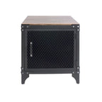 Ensemble de 2 tables basses et d'appoint avec rangement Conner Rustic en noyer foncé et acier de Furniture of America