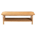Table basse Minahasa Bohemian Light Honey en rotin tressé