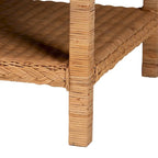 Table basse Minahasa Bohemian Light Honey en rotin tressé