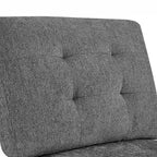 Canapé modulable d'angle 6 places en chenille grise