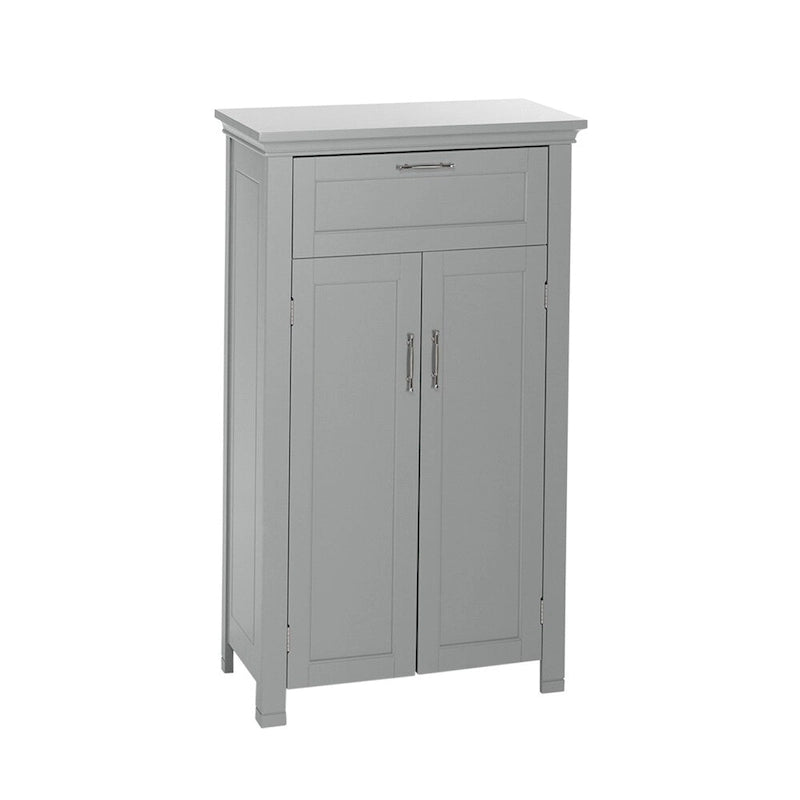 Armoire de rangement à deux portes RiverRidge Somerset avec tiroir et étagère réglable pour salle de bain et buanderie - Gris - N/A