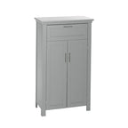 Armoire de rangement à deux portes RiverRidge Somerset avec tiroir et étagère réglable pour salle de bain et buanderie - Gris - N/A