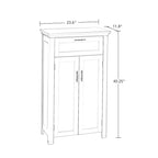 Armoire de rangement à deux portes RiverRidge Somerset avec tiroir et étagère réglable pour salle de bain et buanderie - Gris - N/A