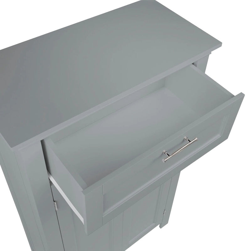 Armoire de rangement à deux portes RiverRidge Somerset avec tiroir et étagère réglable pour salle de bain et buanderie - Gris - N/A