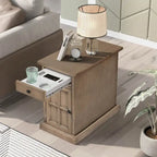 Ensemble de chambre à coucher 2 pièces transitionnel blanc, comprenant table de chevet et commode, design épuré