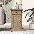 Ensemble de chambre à coucher 2 pièces transitionnel blanc, comprenant table de chevet et commode, design épuré