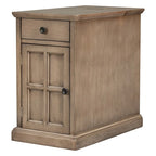 Ensemble de chambre à coucher 2 pièces transitionnel blanc, comprenant table de chevet et commode, design épuré