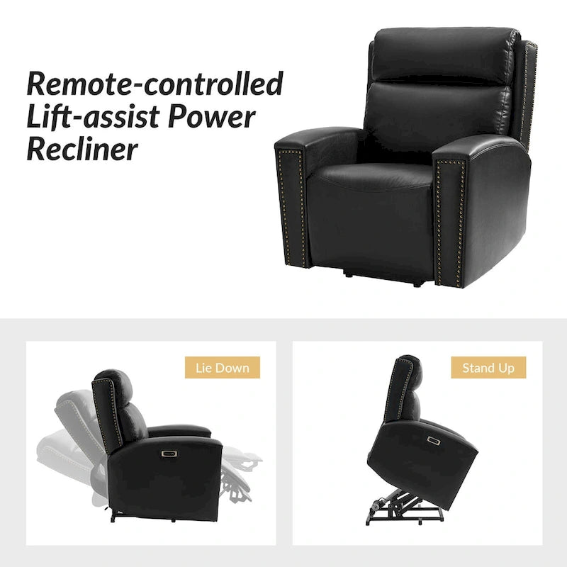 Fauteuil inclinable releveur avec massage, chauffage et ports de charge, design moderne