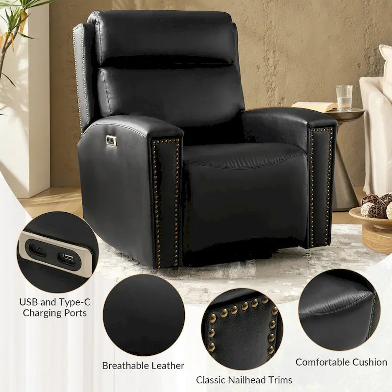 Fauteuil inclinable releveur avec massage, chauffage et ports de charge, design moderne