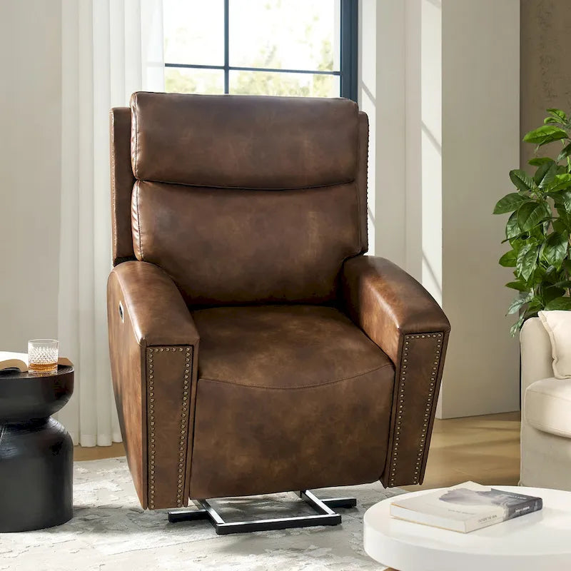 Fauteuil inclinable releveur avec massage, chauffage et ports de charge, design moderne