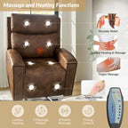 Fauteuil inclinable releveur avec massage, chauffage et ports de charge, design moderne
