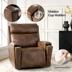 Fauteuil inclinable releveur avec massage, chauffage et ports de charge, design moderne