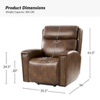 Fauteuil inclinable releveur avec massage, chauffage et ports de charge, design moderne