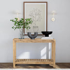 Console Petter en bois massif avec étagère par East at Main