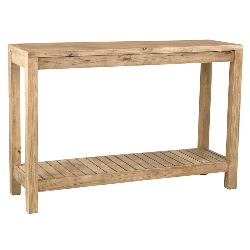 Console Petter en bois massif avec étagère par East at Main
