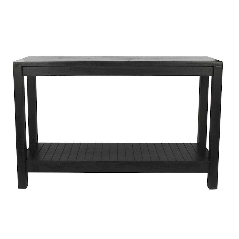 Console Petter en bois massif avec étagère par East at Main