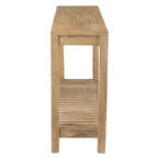 Console Petter en bois massif avec étagère par East at Main